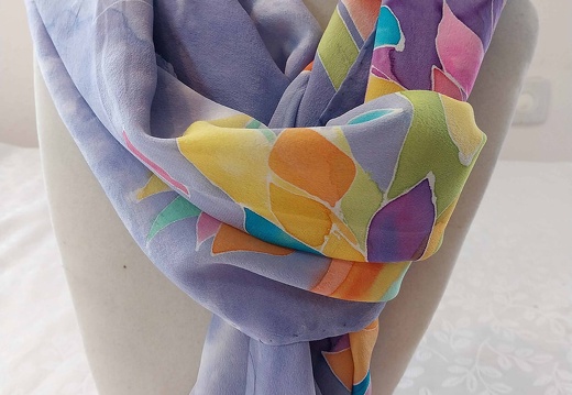 Purple Floral, scarf