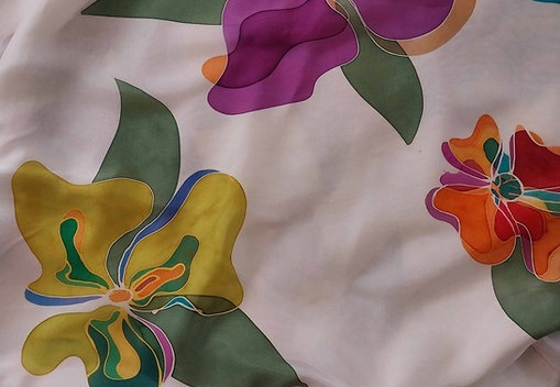 Flowers and Leaves, scarf